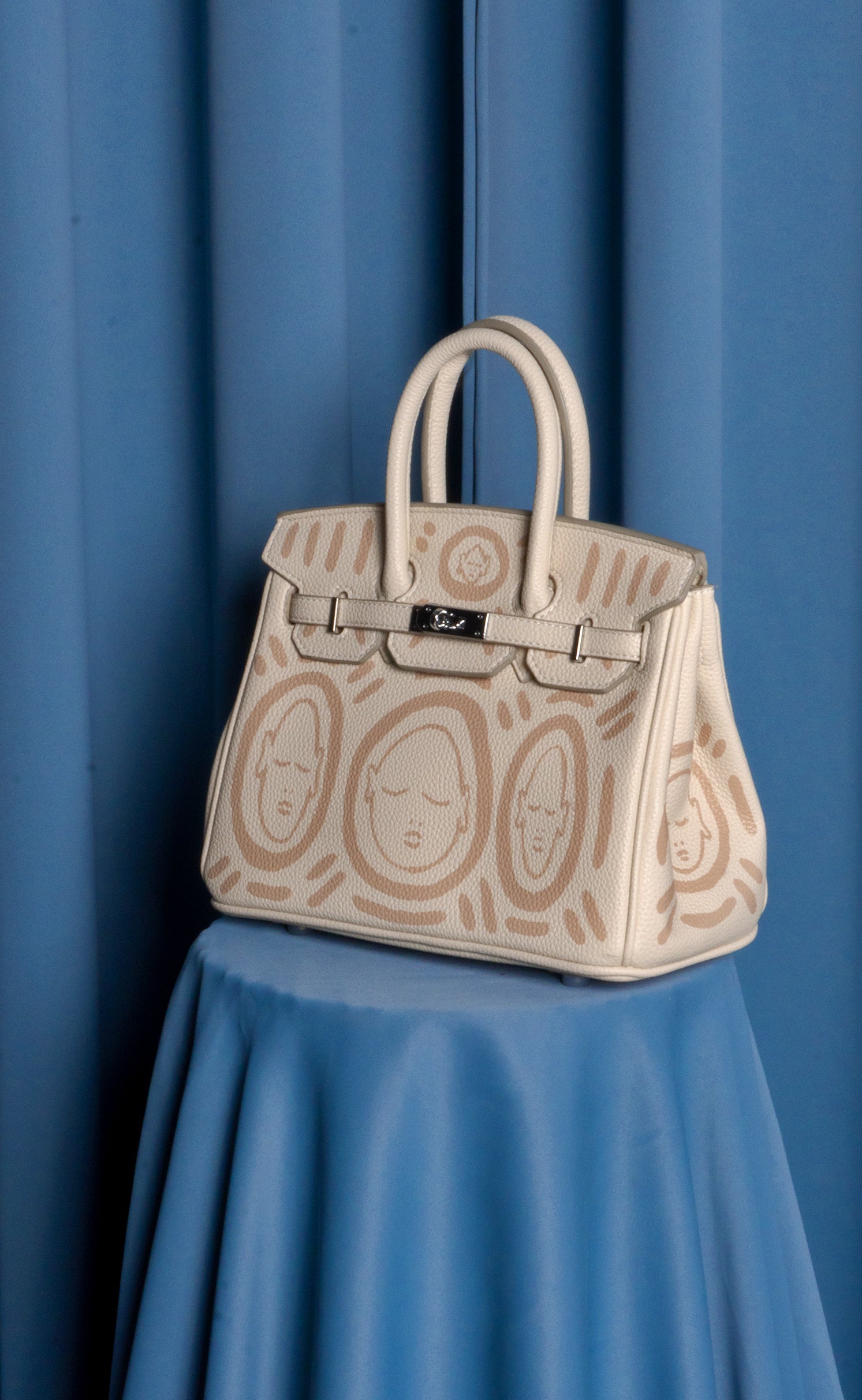 Medium Painted Vegan Leather Tote, 10x5x7 - Patrick Church