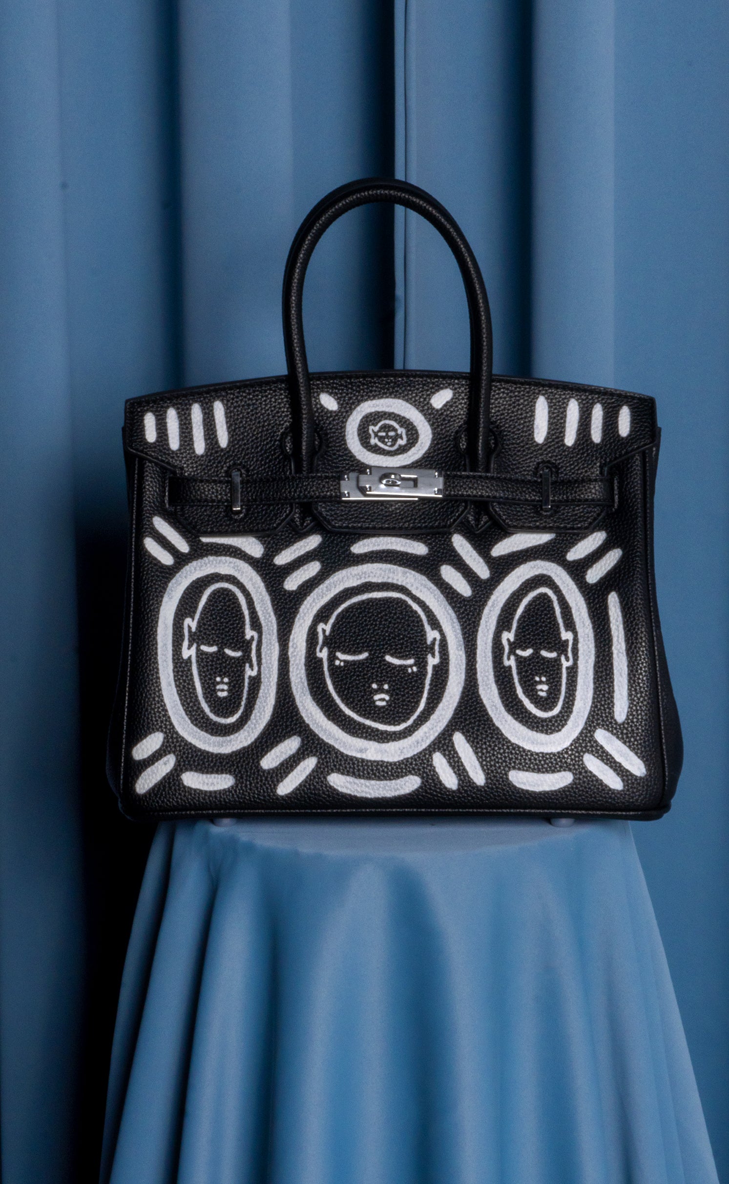 Medium Painted Vegan Leather Tote, 10x5x7 - Patrick Church