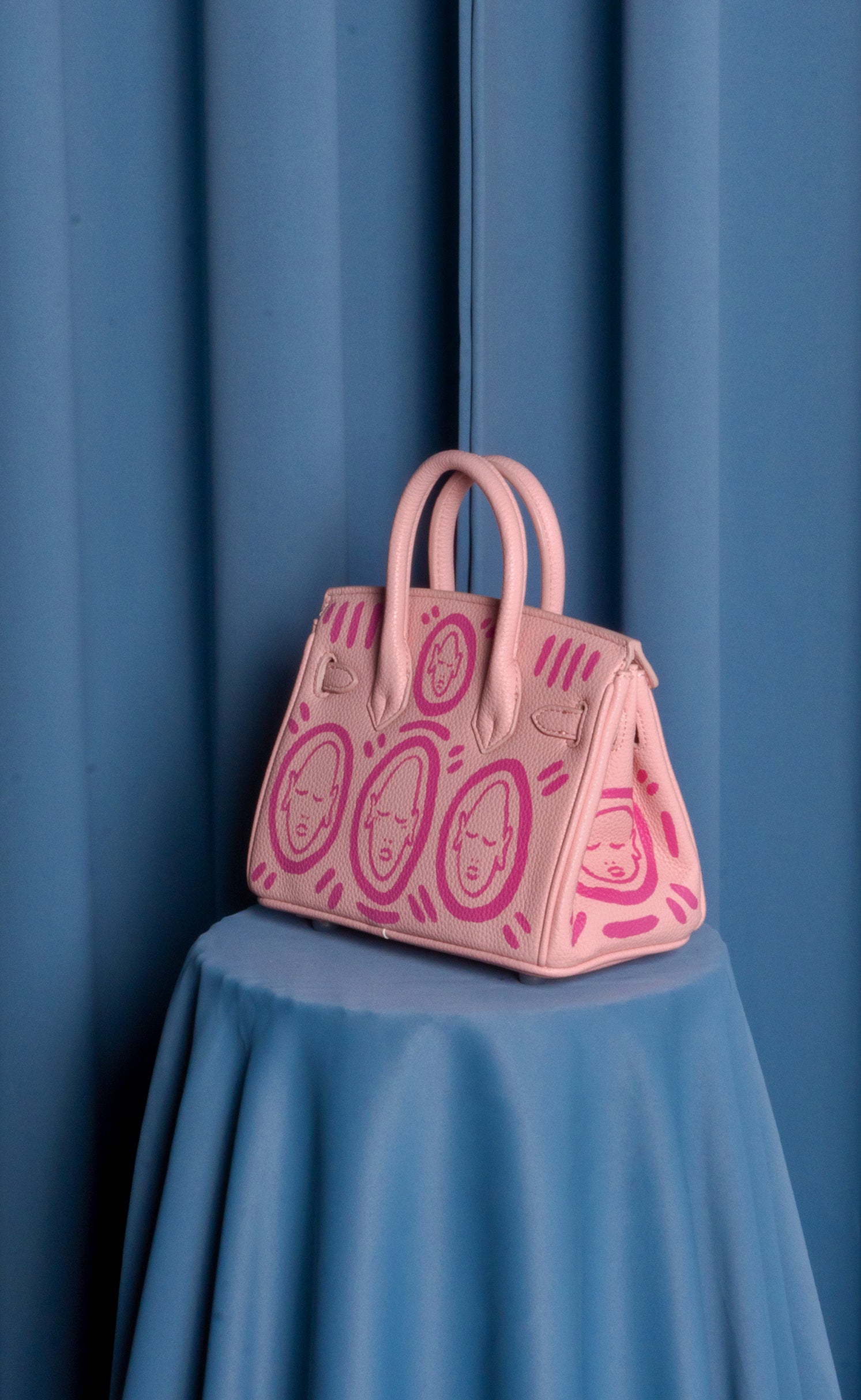 Small Painted Leather Tote, 8x4x6 - Patrick Church