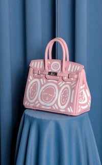 Small Painted Leather Tote, 8x4x6 - Patrick Church