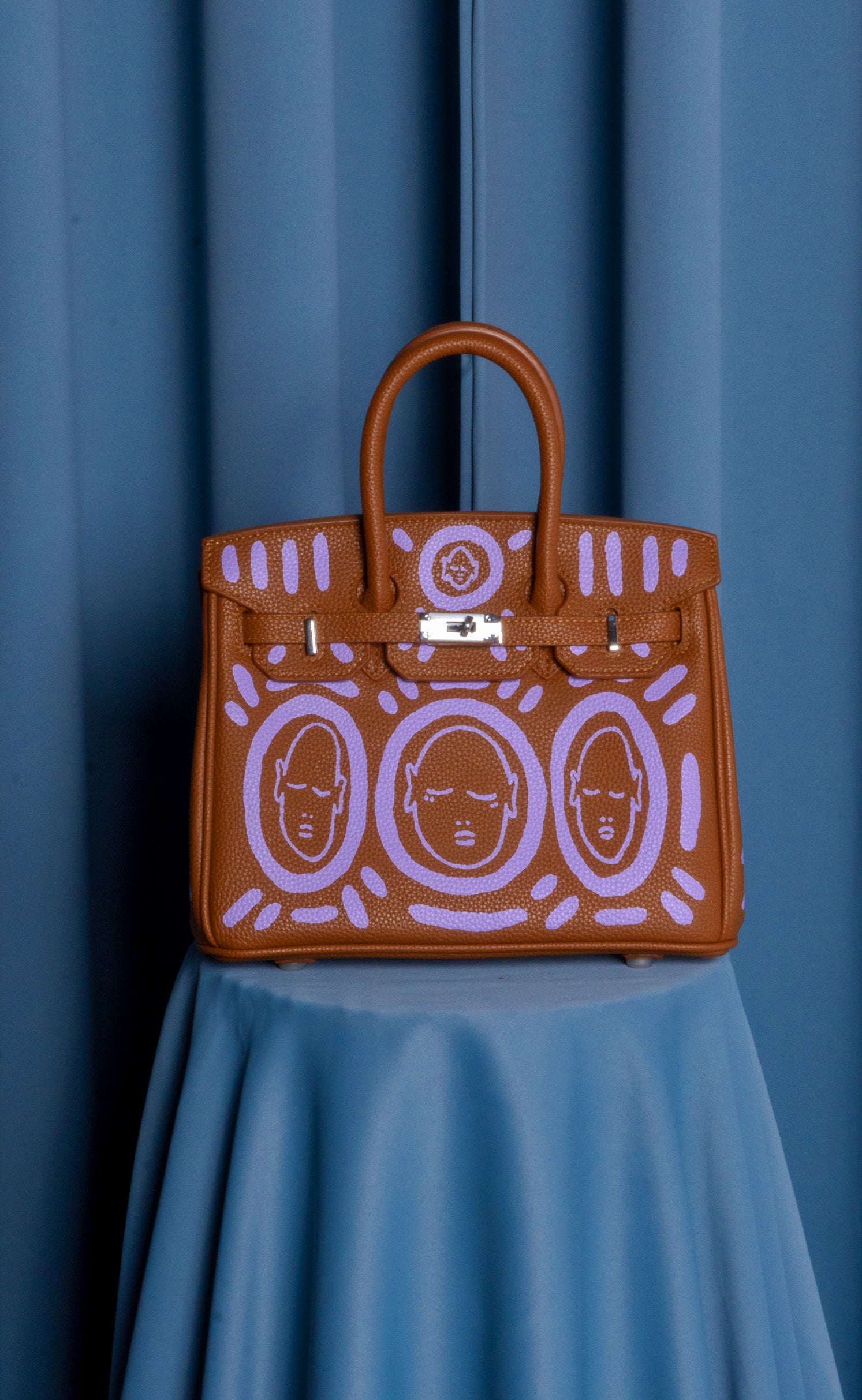 Medium Painted Vegan Leather Tote, 10x5x7 - Patrick Church