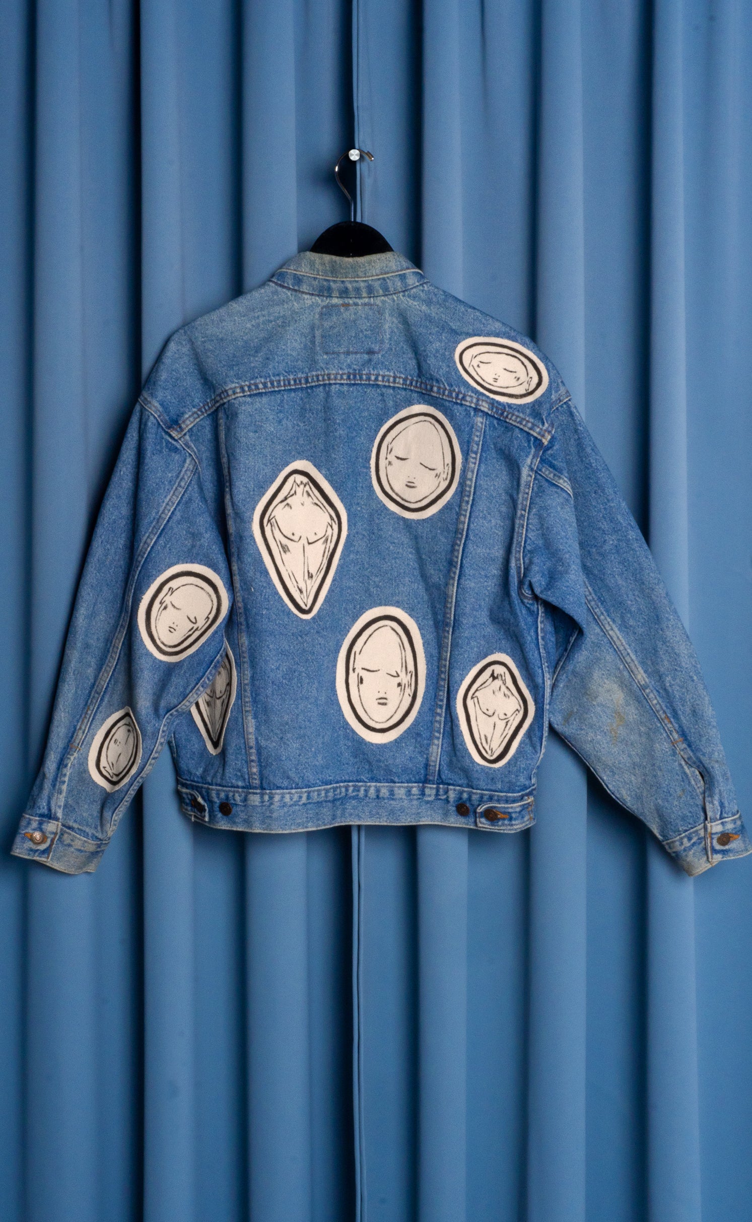 Hand Painted 'AOY' Denim Jacket - Medium - Patrick Church
