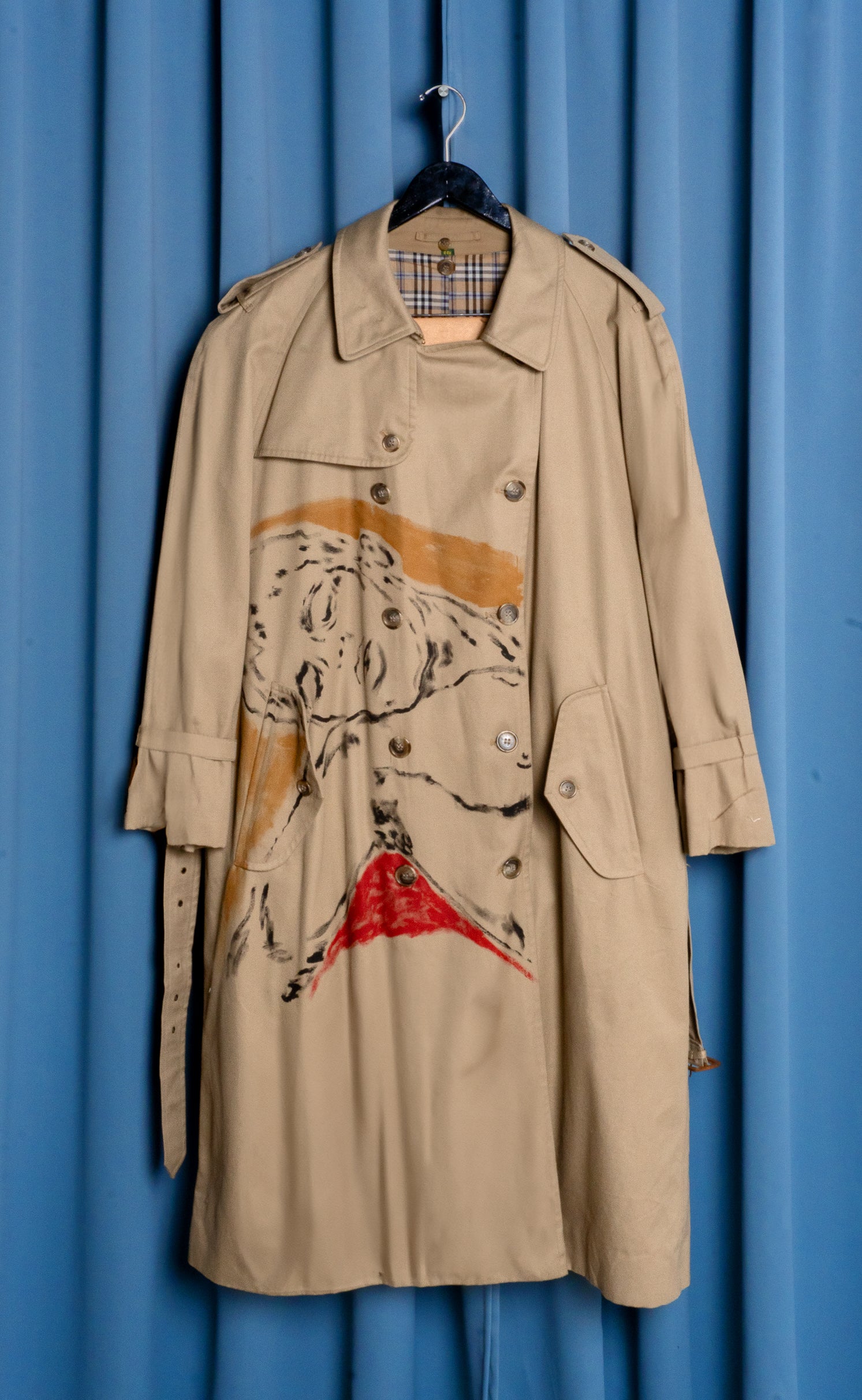 Hand Painted 'The Dreamer' Trench Coat - 44/XL - Patrick Church