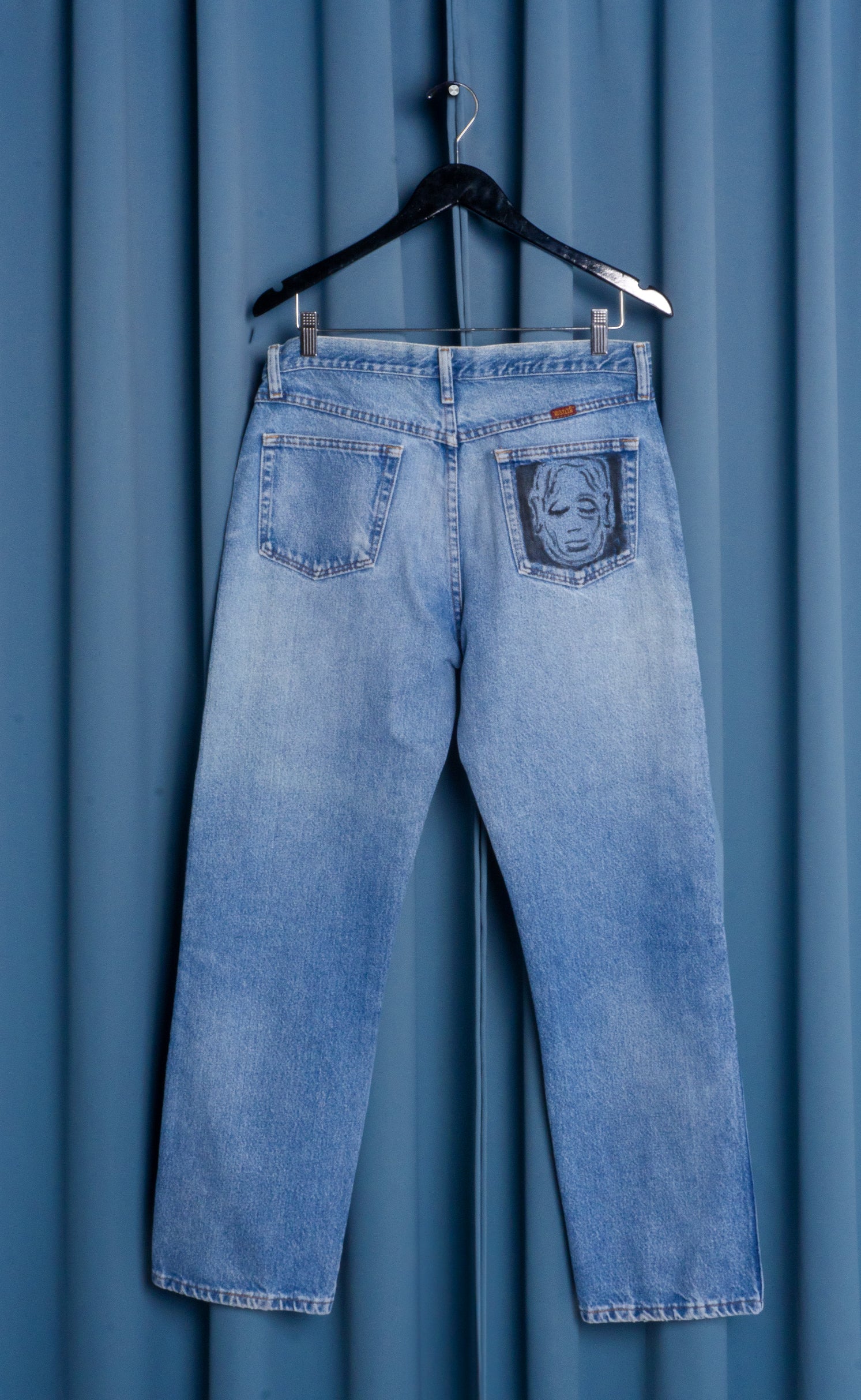 'Dearest Boy' Hand Painted Jeans - 31 Waist - Patrick Church