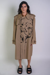 'Dearest Boy' Oversized Trench Coat, Size XXL - Patrick Church