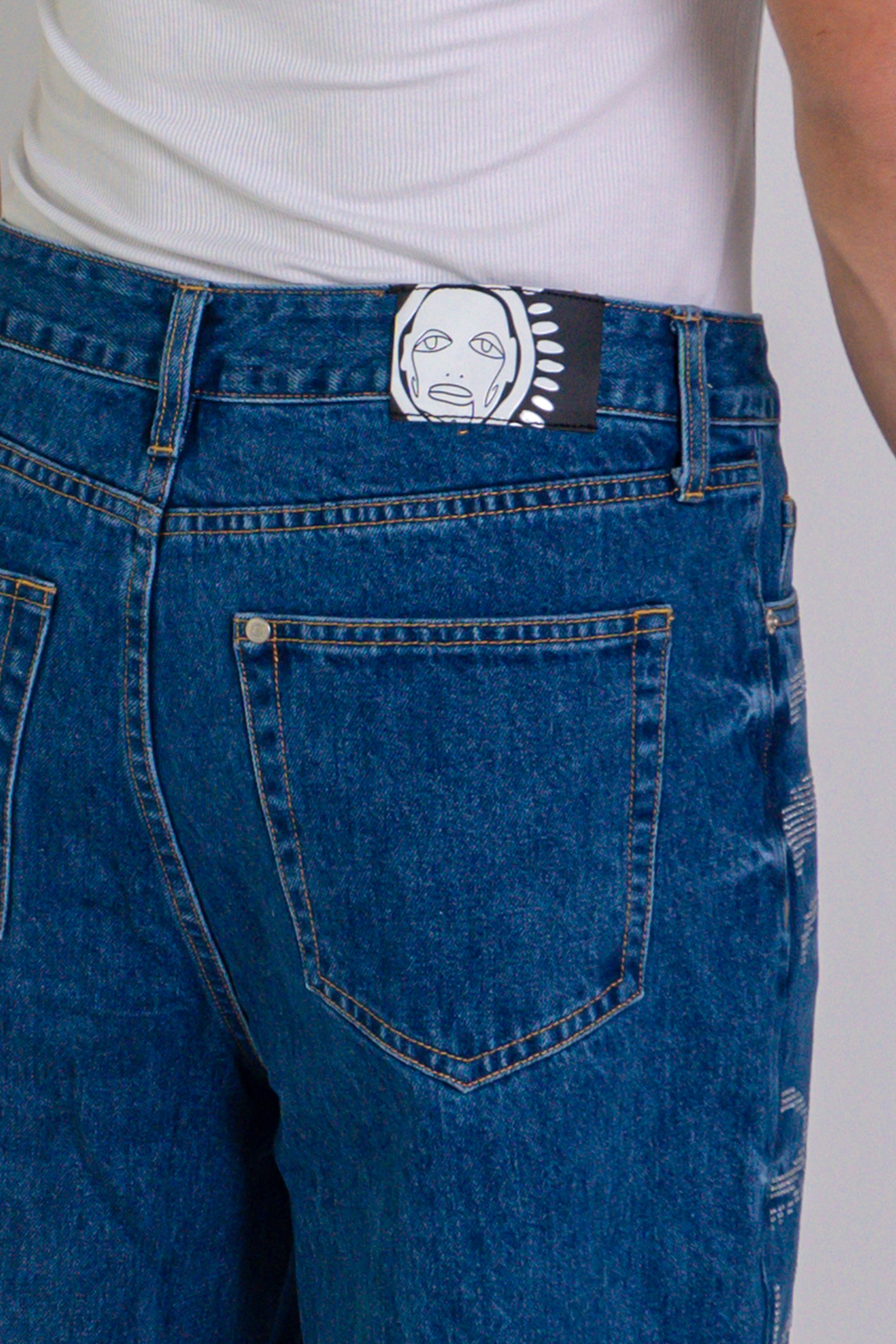 Rhinestone' All Over You' Jeans - Patrick Church