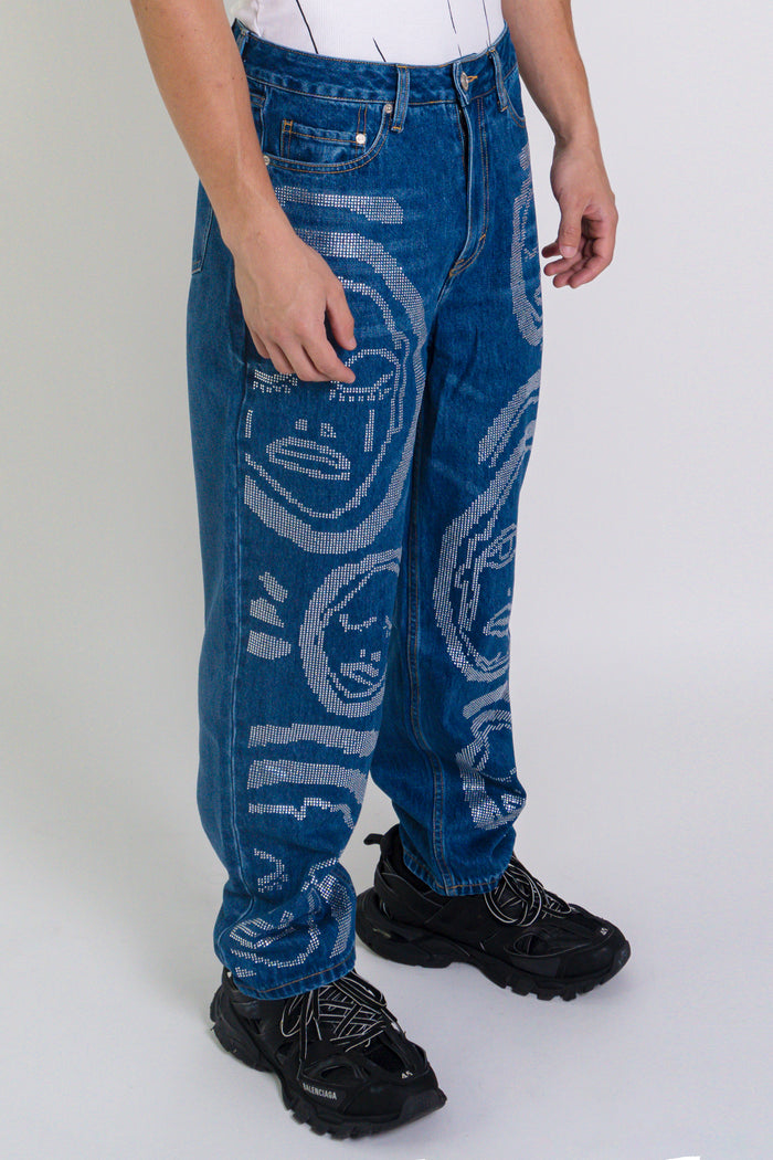 Rhinestone' All Over You' Jeans - Patrick Church