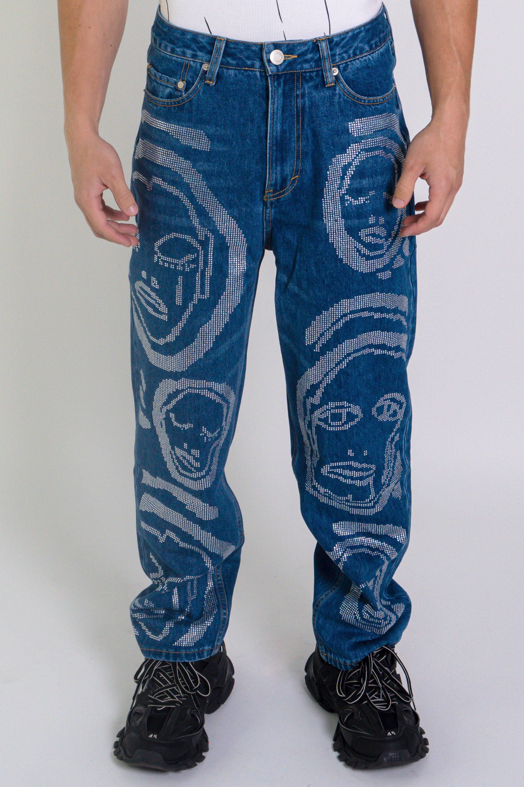 Rhinestone' All Over You' Jeans - Patrick Church
