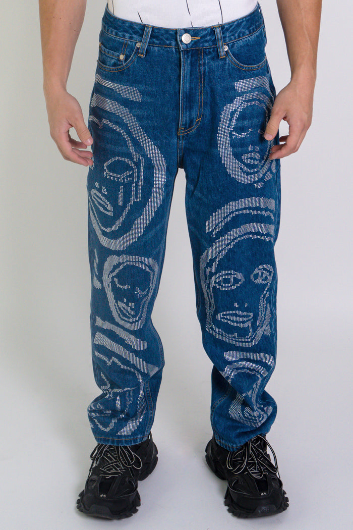 Rhinestone' All Over You' Jeans - Patrick Church