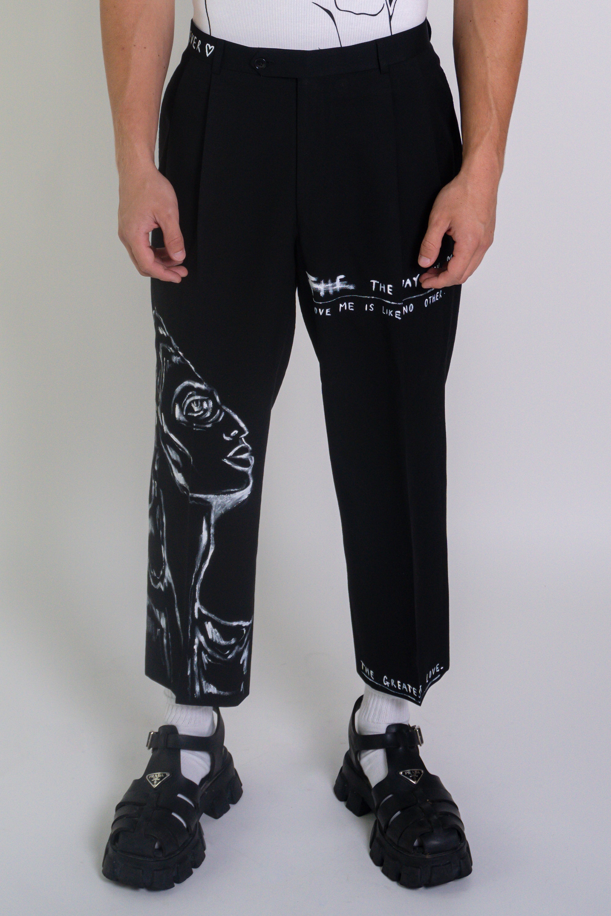 'Greatest Love' Pleated Wool Pant, 32 Waist - Patrick Church