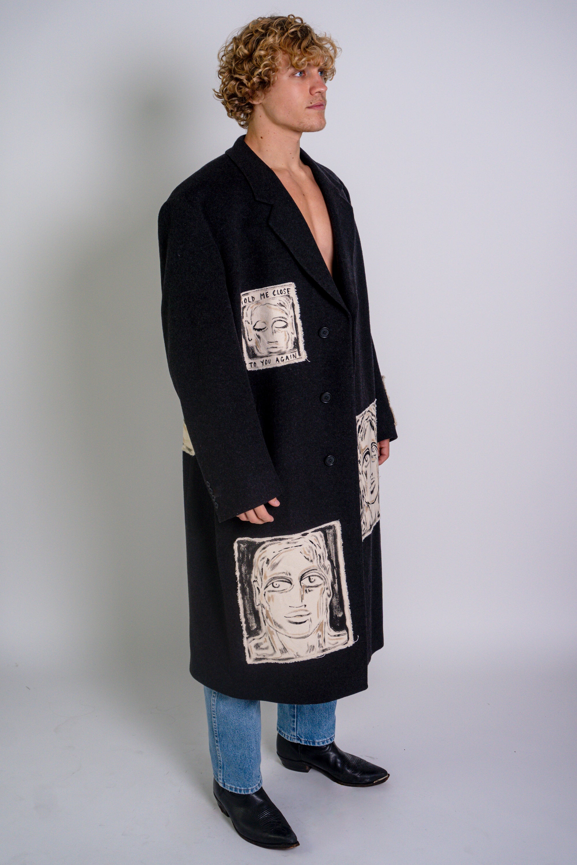 'Hold Me Close' Oversized Wool Coat Size XXL - Patrick Church