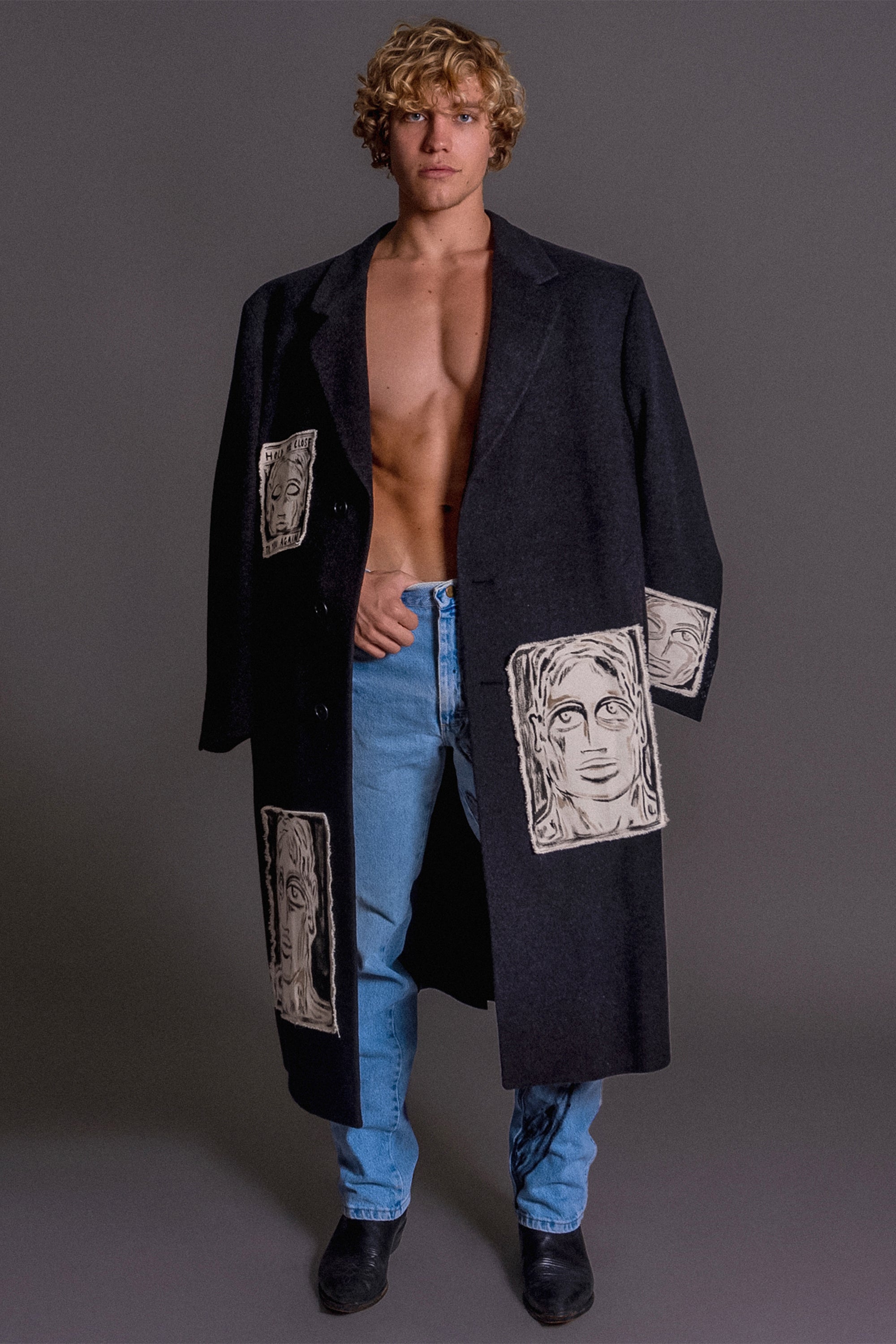 'Hold Me Close' Oversized Wool Coat Size XXL - Patrick Church