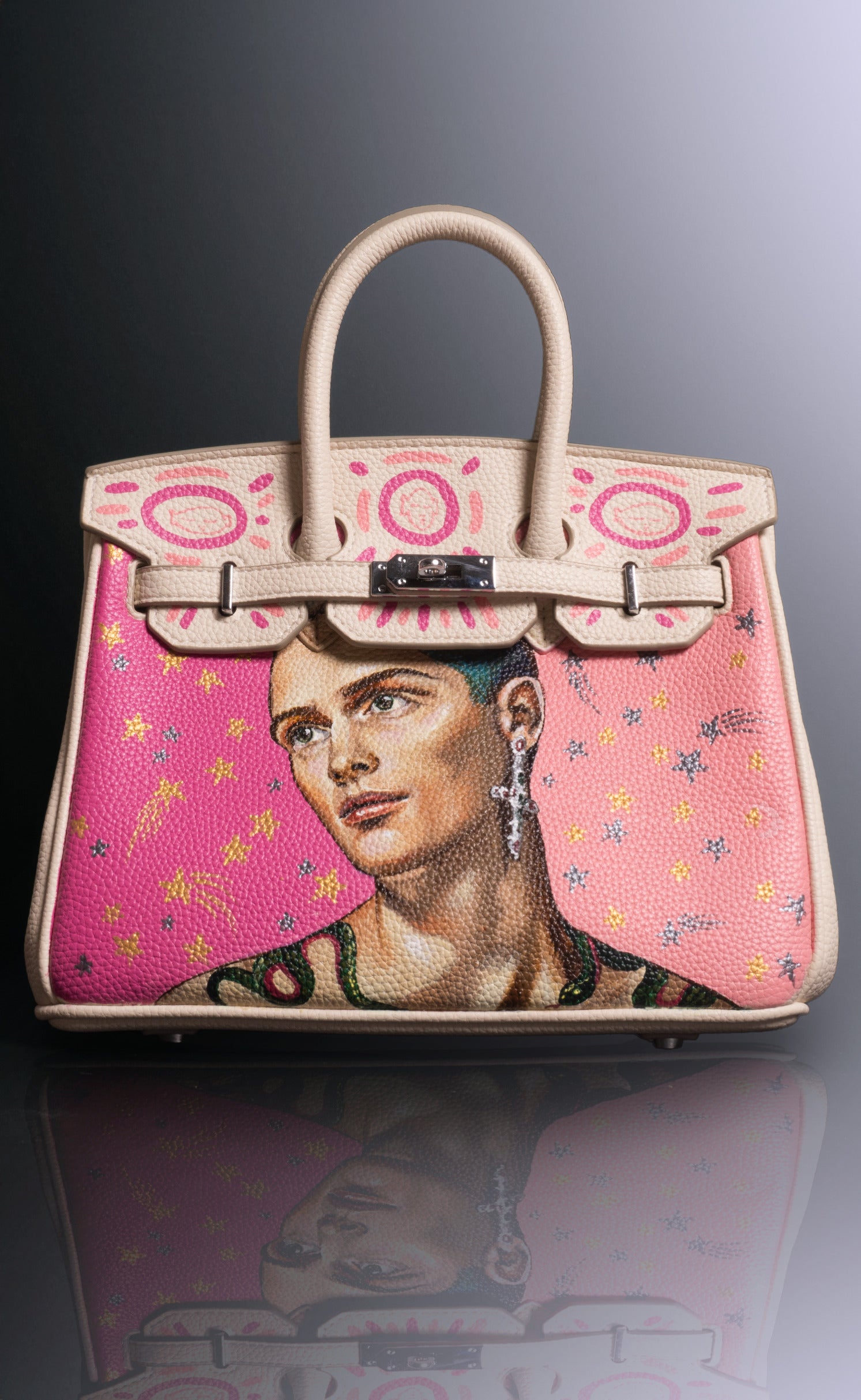 'Love Letter' Part Four Hand Painted Medium Vegan Leather Tote, 10x5x7