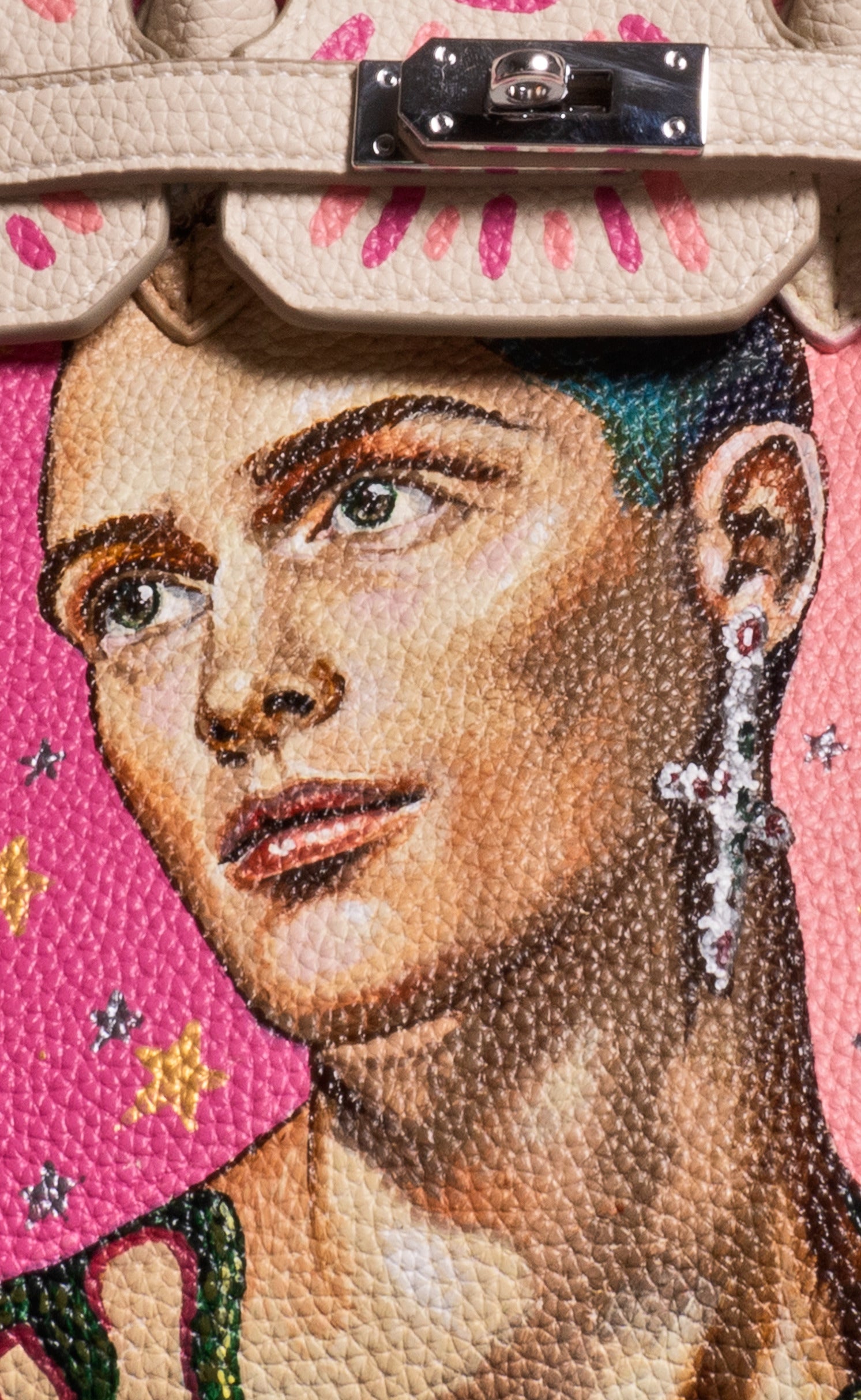 'Love Letter' Part Four Hand Painted Medium Vegan Leather Tote, 10x5x7