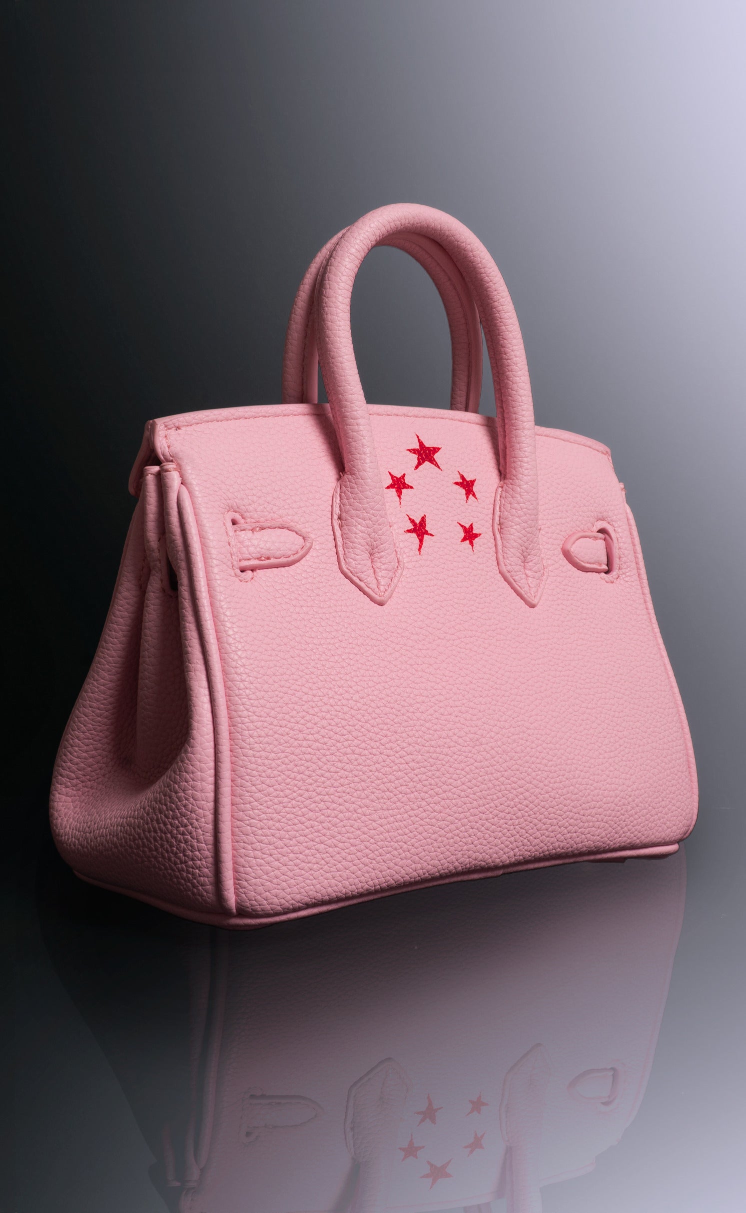 'Love Letter' Party Six Hand Painted Mini Leather Tote, 8x4x6