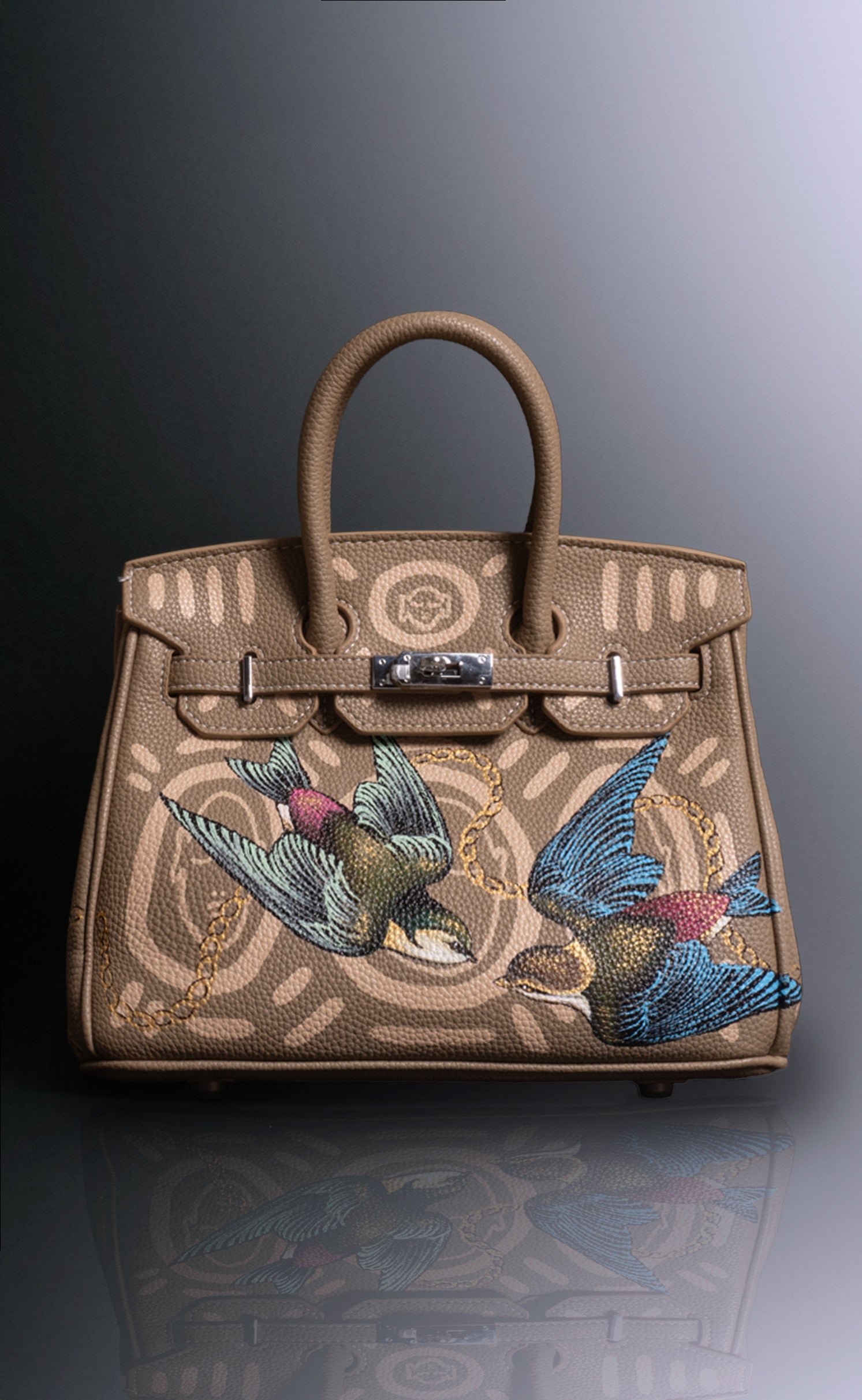 'Love Letter' Part Seven Hand Painted Medium Vegan Leather Tote, 10x5x7