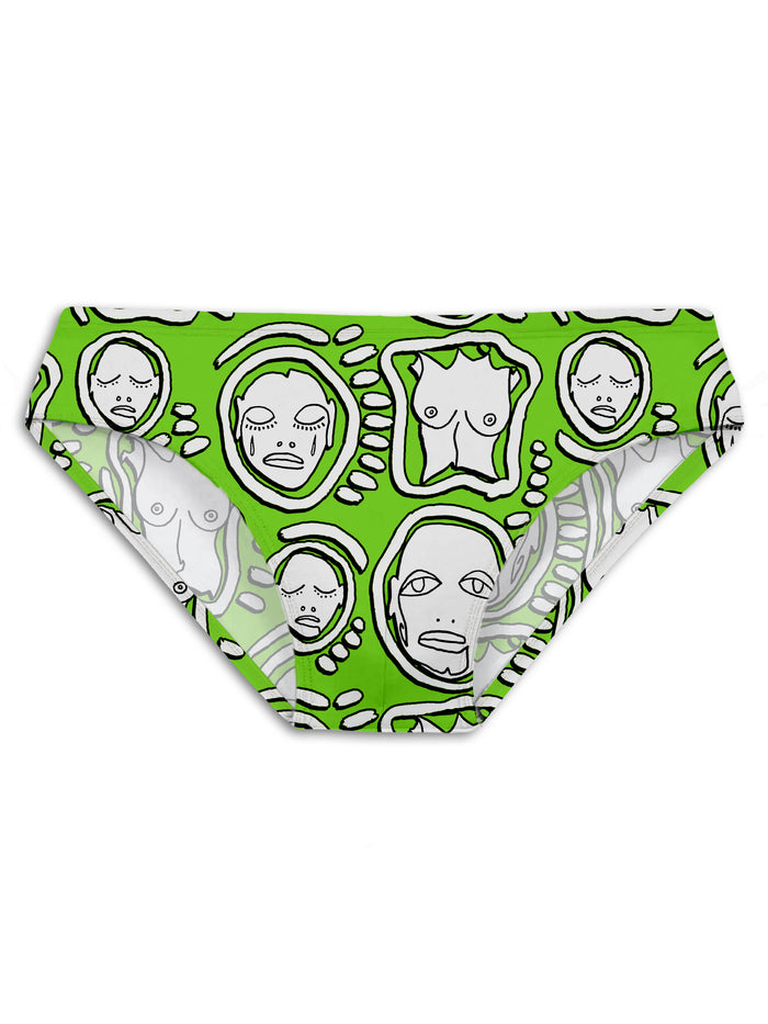 Lime 'All Over You' Swim Brief - Patrick Church