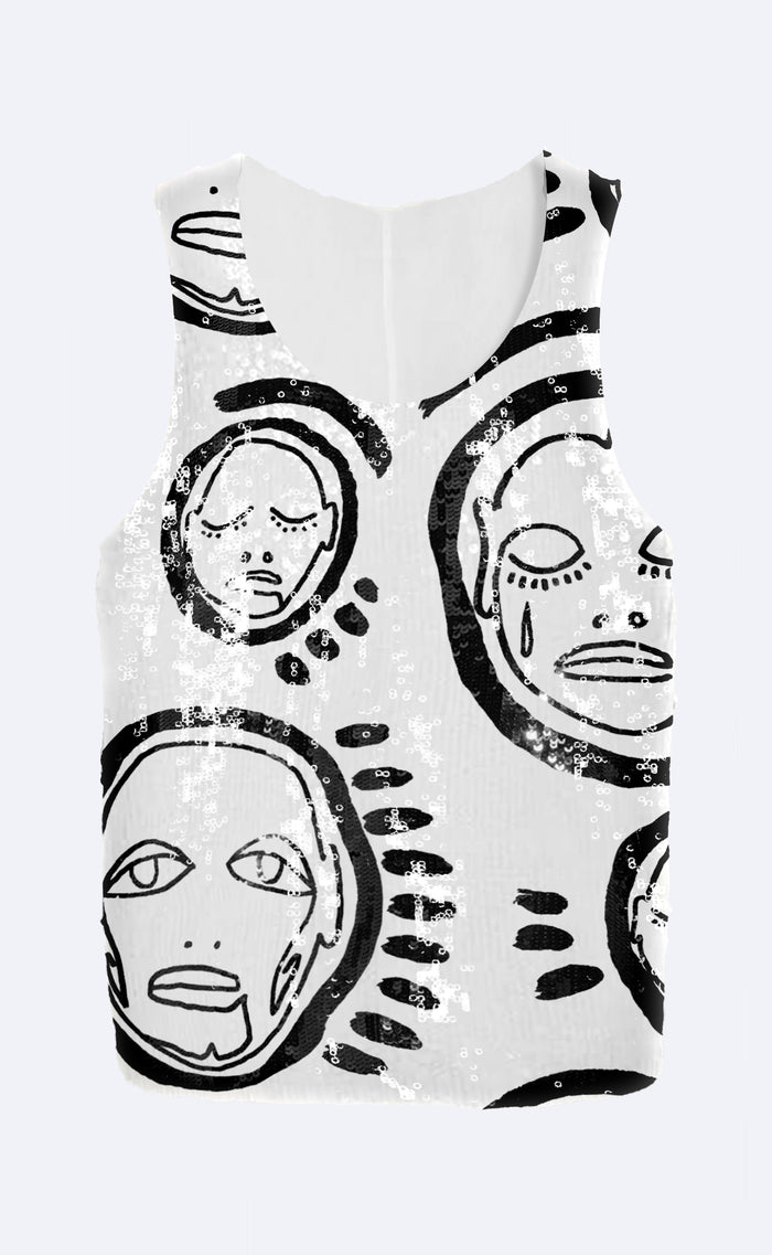 'All Over You' Sequin Tank Top - Patrick Church