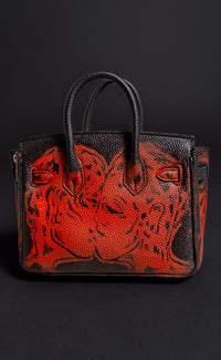 Small Painted Vegan Leather Tote, 8x4x6 - Patrick Church