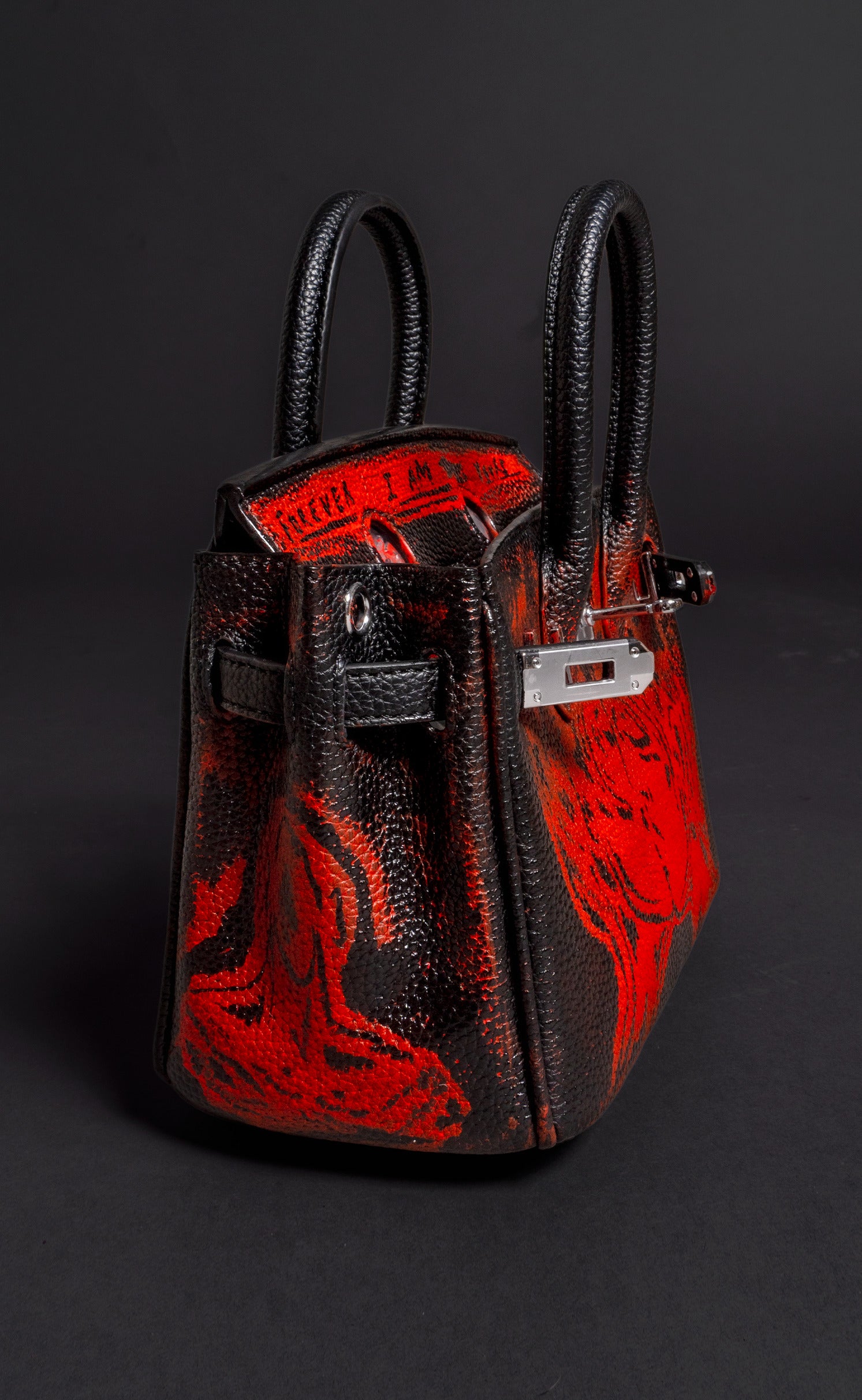 Small Painted Vegan Leather Tote, 8x4x6 - Patrick Church