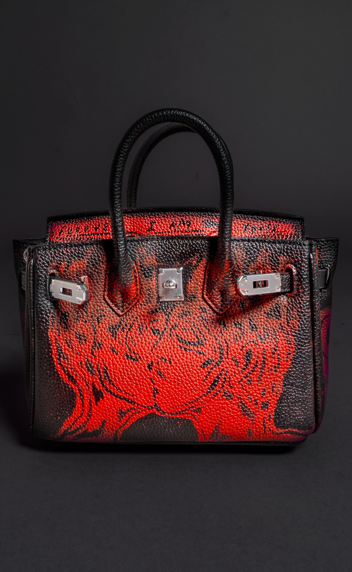 Small Painted Vegan Leather Tote, 8x4x6 - Patrick Church