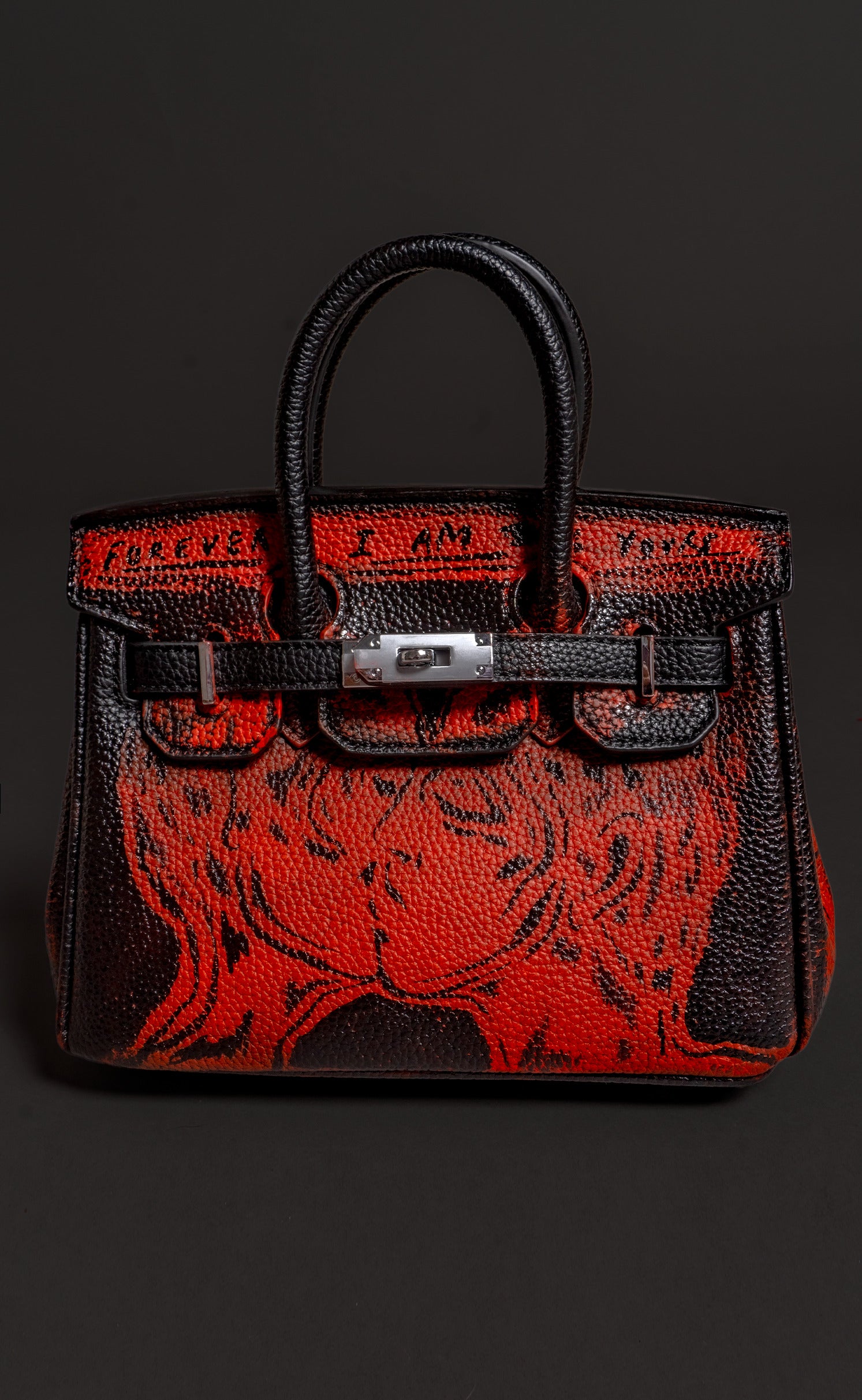 Small Painted Vegan Leather Tote, 8x4x6 - Patrick Church