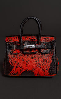 Small Painted Vegan Leather Tote, 8x4x6 - Patrick Church