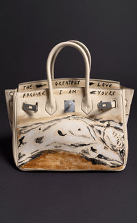 Large Painted Vegan Leather Tote, 12x9x6 - Patrick Church