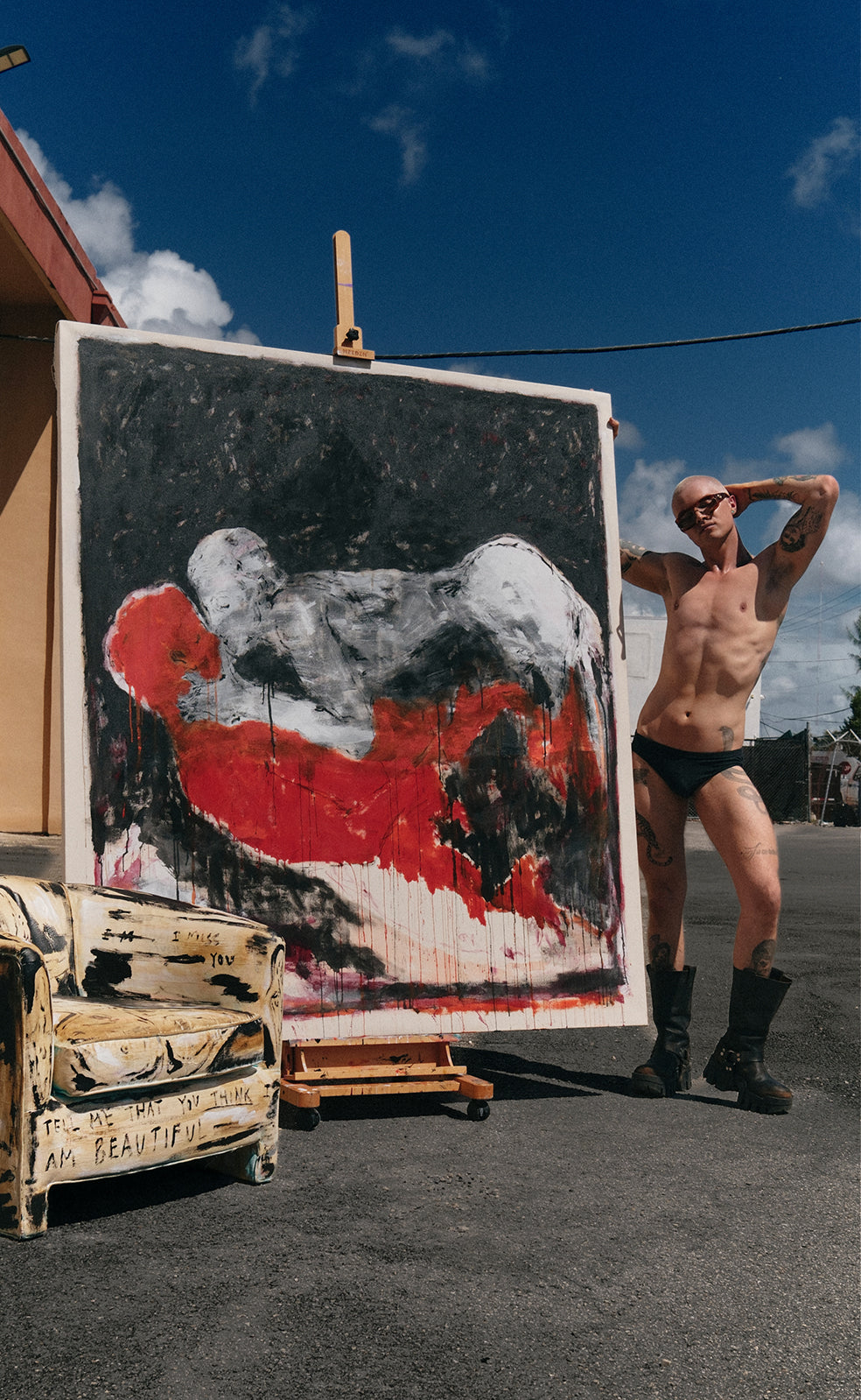 'A Kiss in the Dark', 70  x 78 - Patrick Church