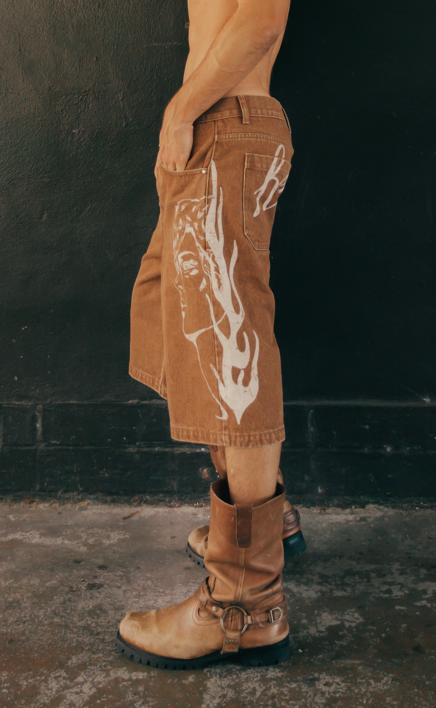 'Wasted Days' Baggy Denim Shorts - Patrick Church