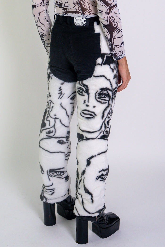 'Dearest Boy' Faux Fur Jeans - Patrick Church
