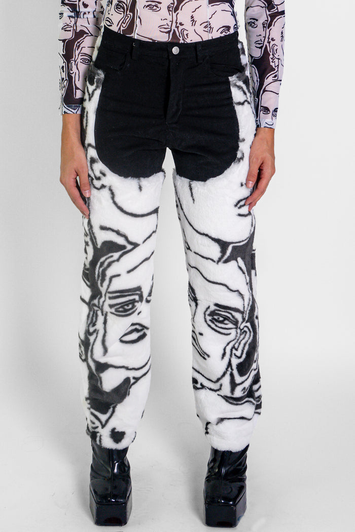 'Dearest Boy' Faux Fur Jeans - Patrick Church