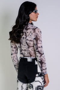 'Dearest Boy' Mesh Turtleneck - Patrick Church