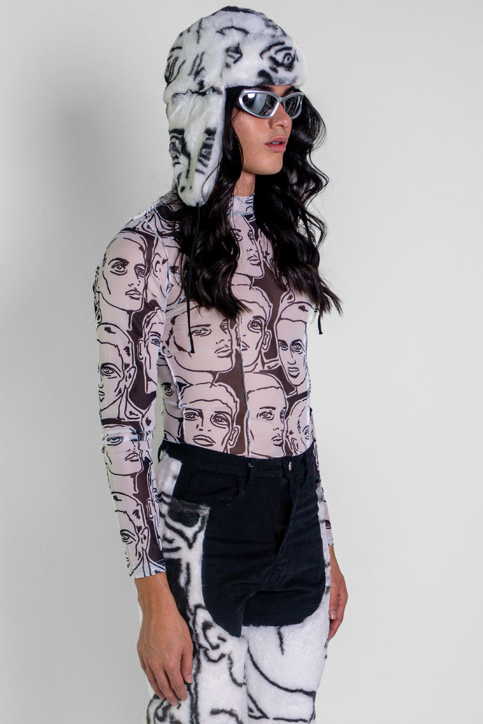 'Dearest Boy' Mesh Turtleneck - Patrick Church