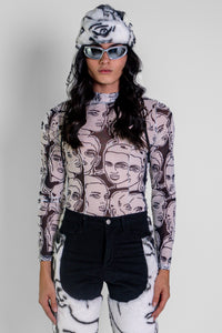 'Dearest Boy' Mesh Turtleneck - Patrick Church