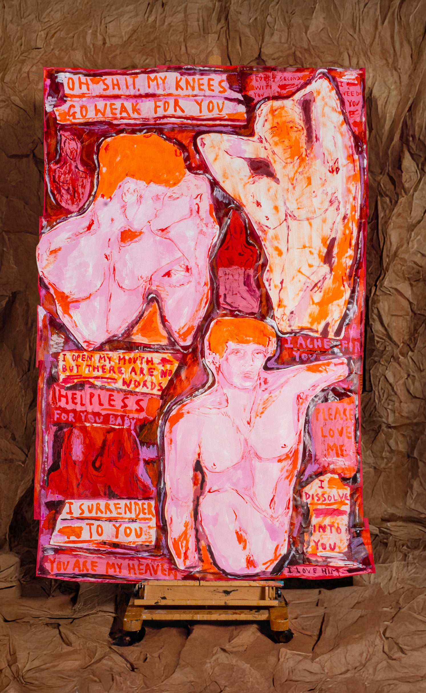 'I Surrender', 50" x 75" Collage
