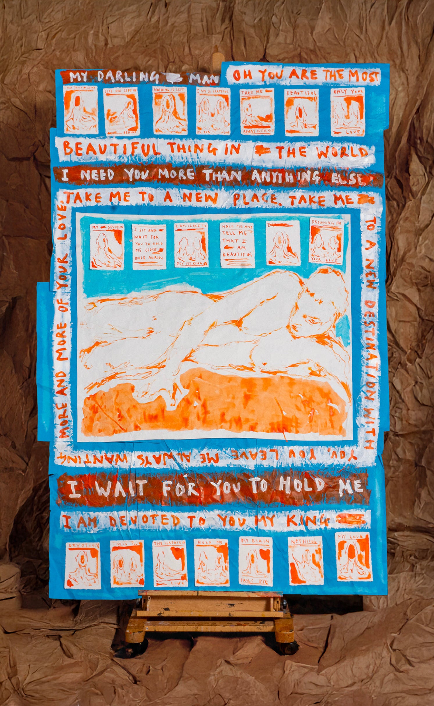 'Take Me To A New Place', 50" x 75" Collage