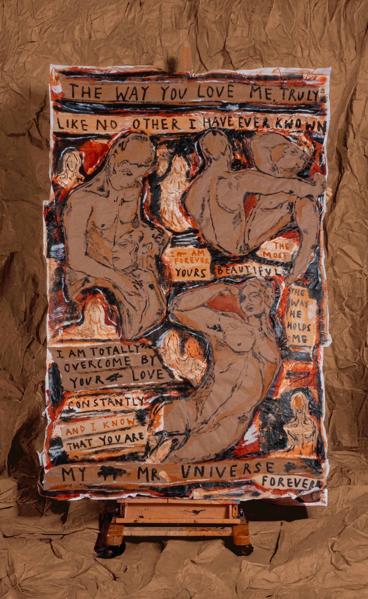 'Forever (Mr. Universe)', 50" x 75" Collage