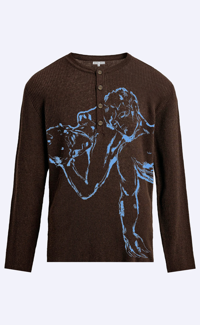 'The Lovers' Button Down Henley - Patrick Church