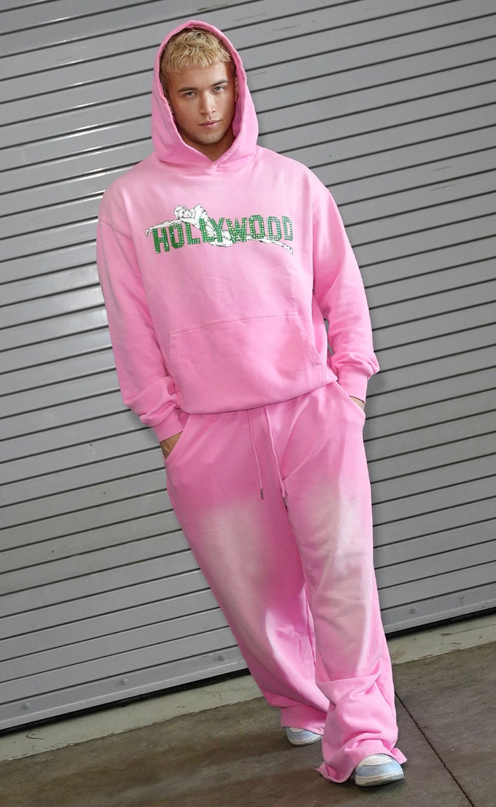 'Born Famous' Rhinestone Hoodie - Patrick Church