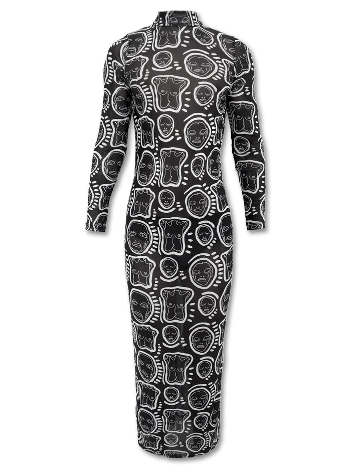 'All Over You' Backless Mesh Dress - Patrick Church