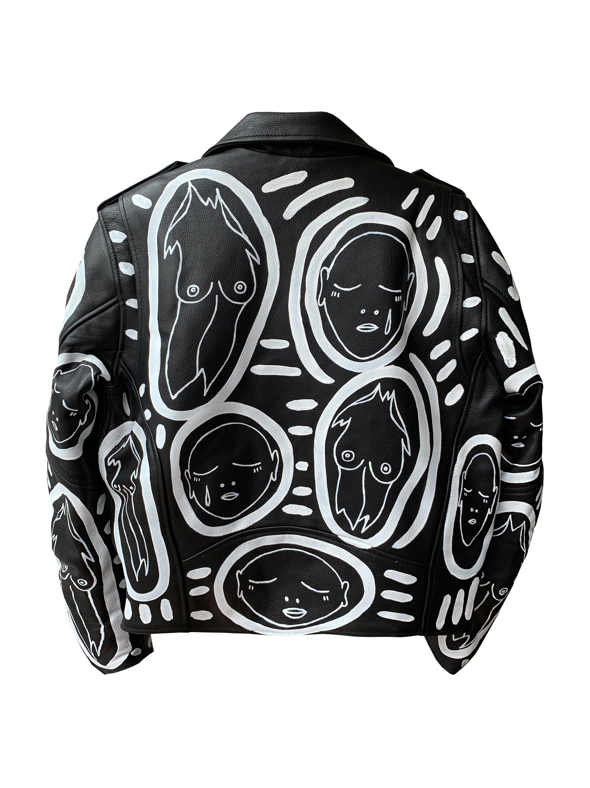 'ALL OVER YOU' Hand Painted Leather Jacket - Patrick Church