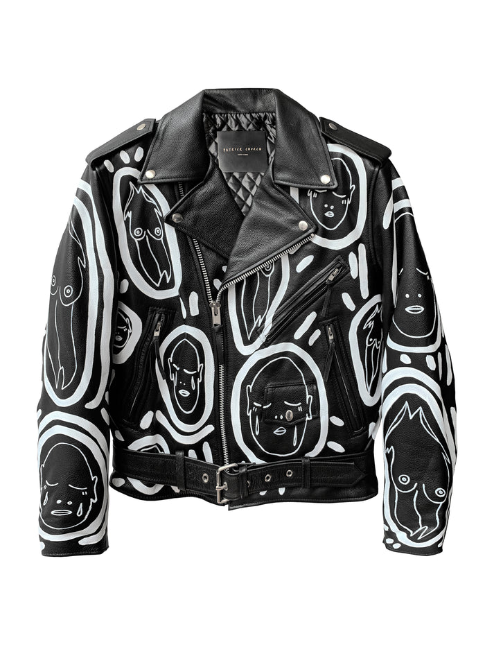 'ALL OVER YOU' Hand Painted Leather Jacket - Patrick Church
