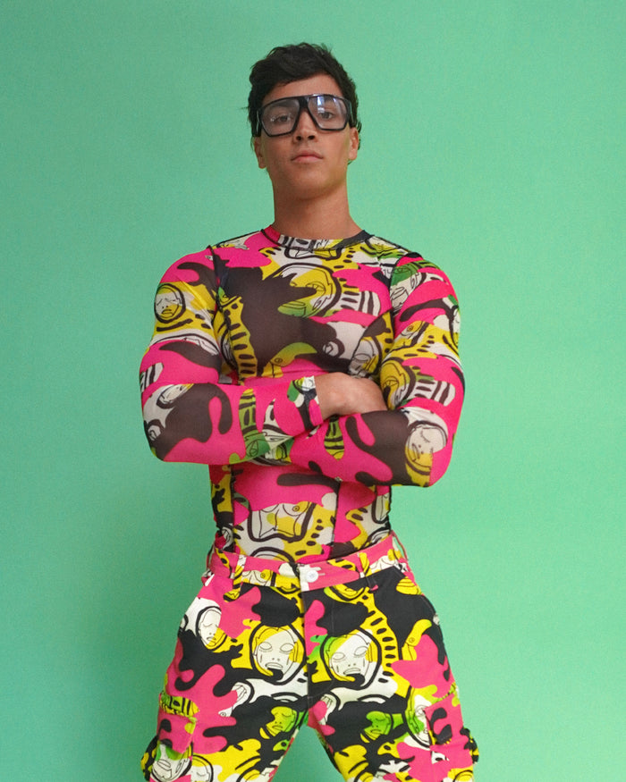 'Camouflage' Mesh Top - Patrick Church