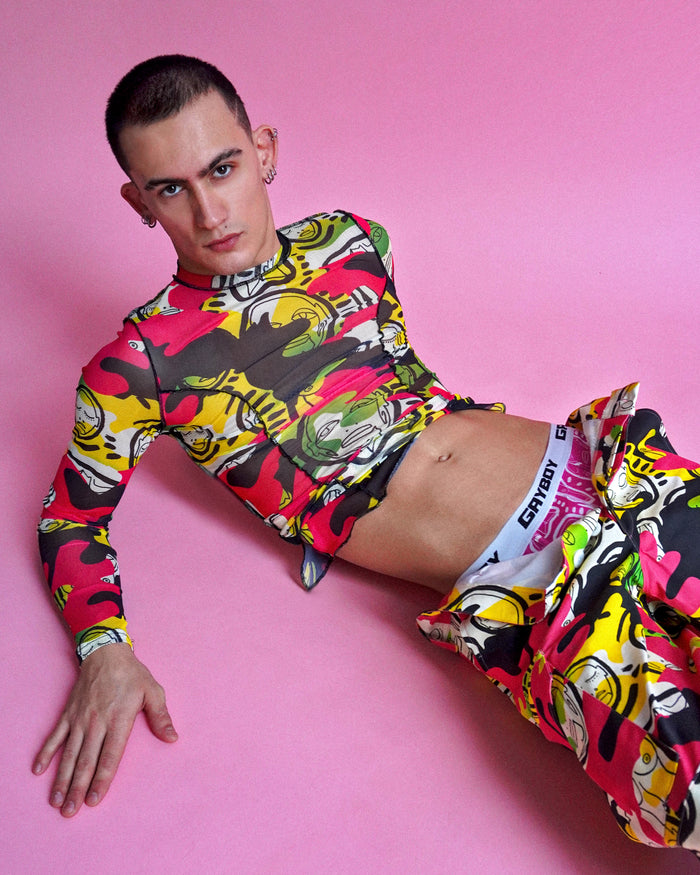 'Camouflage' Mesh Top - Patrick Church