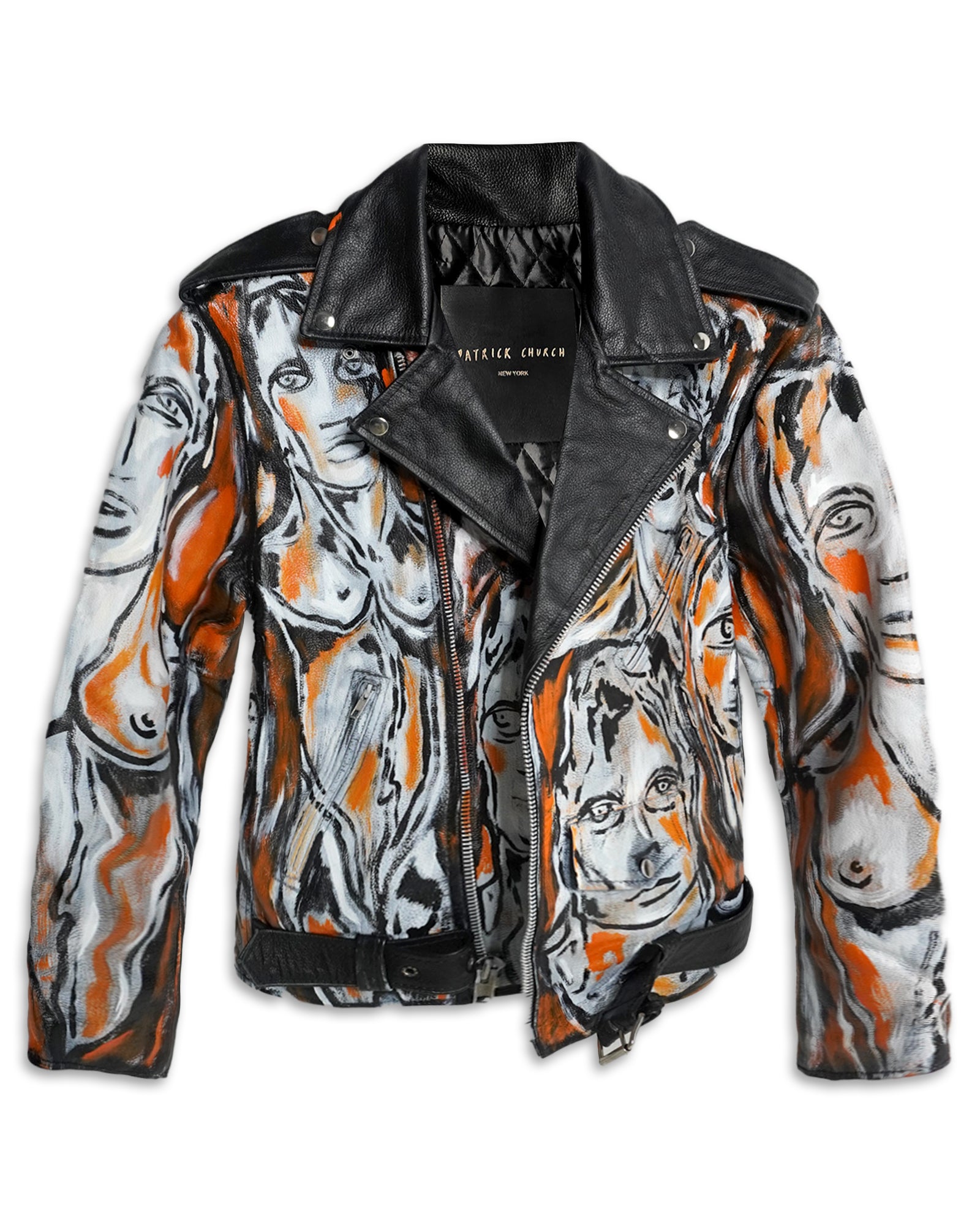 'Dearest Boy' Hand Painted Leather Jacket - Patrick Church