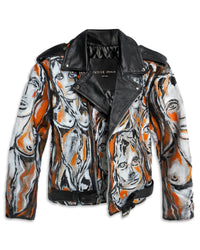 'Dearest Boy' Hand Painted Leather Jacket - Patrick Church