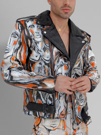 'Dearest Boy' Hand Painted Leather Jacket - Patrick Church