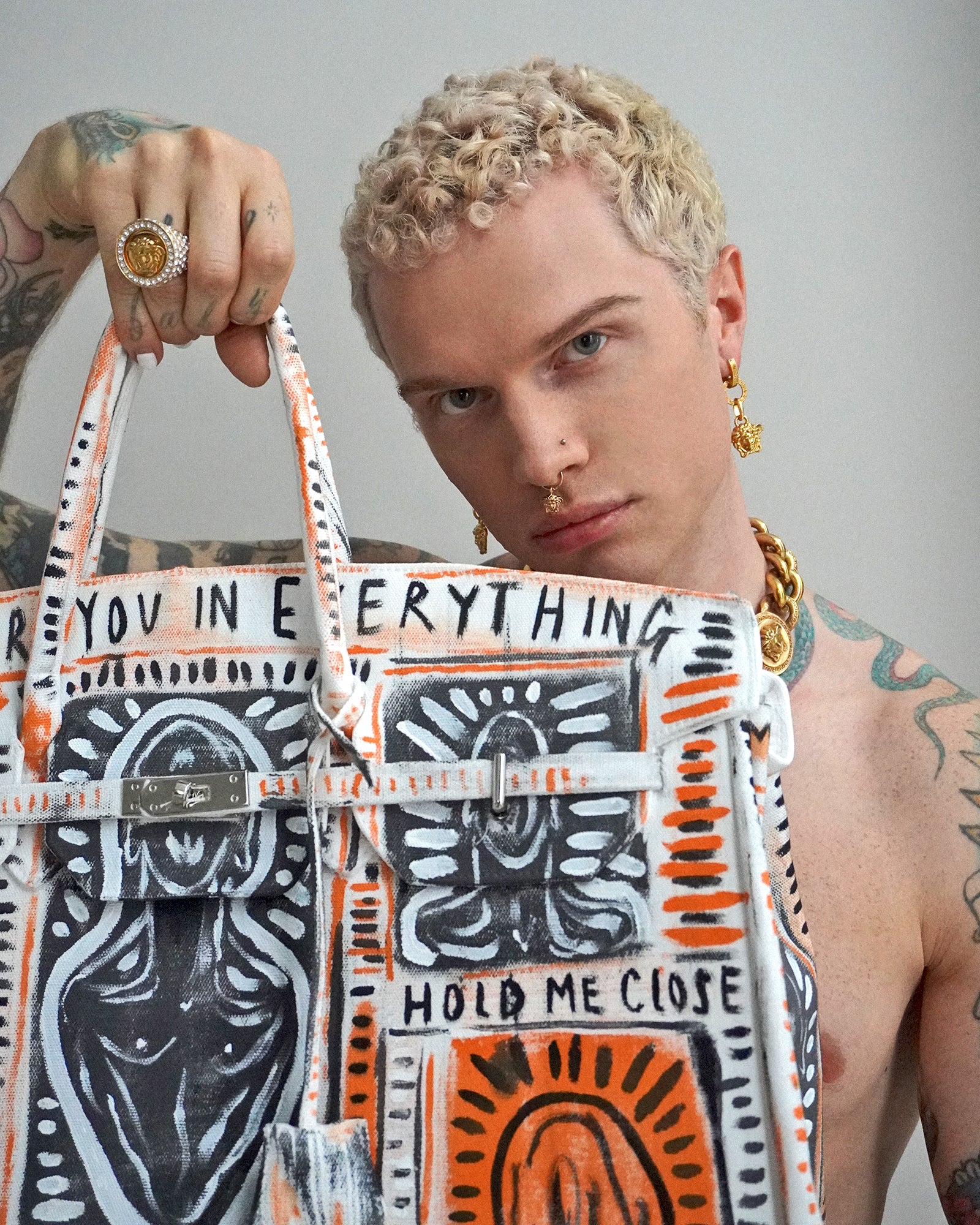 'Devotion' Painted Canvas Bag - Patrick Church