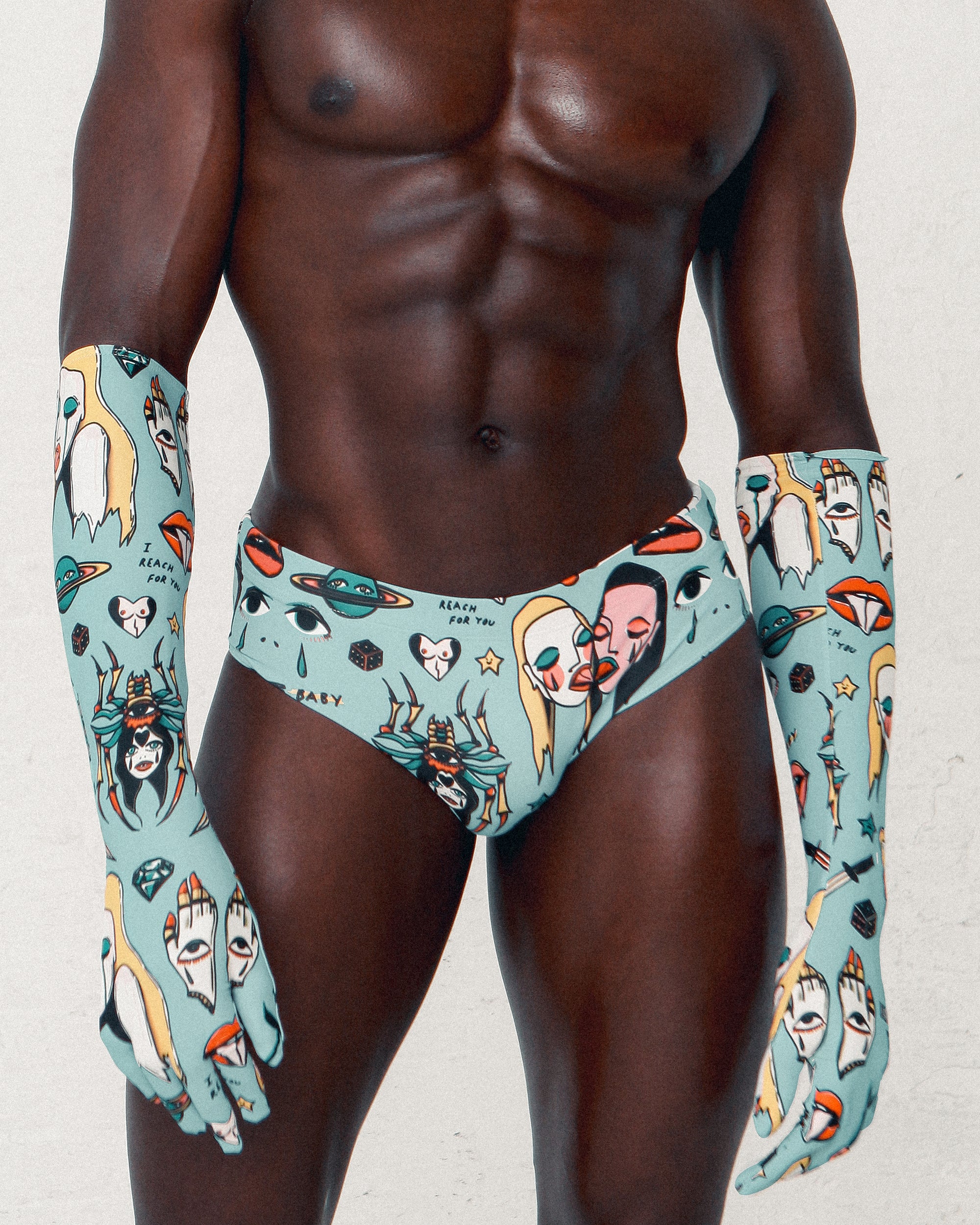 'Tattoo' Swim Brief - Patrick Church